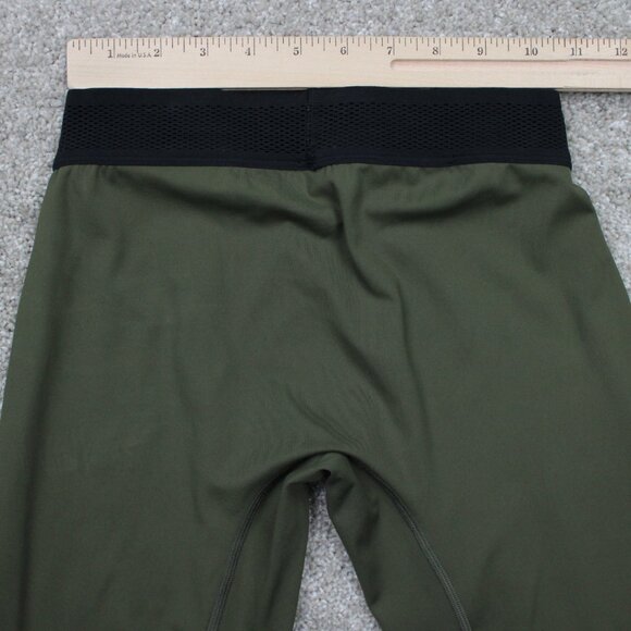 NOBULL Compression Tights Pants Mens Small Green Nylon Stretch w/ 28" inseam - Picture 8 of 10